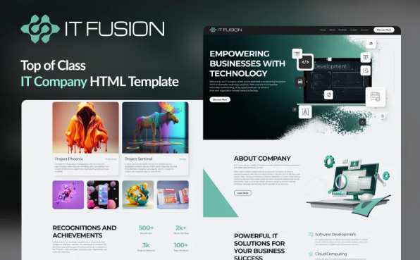 IT Fusion: IT Solutions & Services Company HTML Website Template — Template by Templatemonster