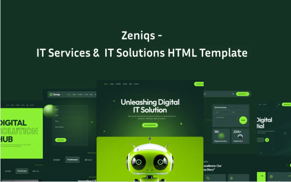 IT Services, IT Company and IT Solutions HTML Template - Zeniqs