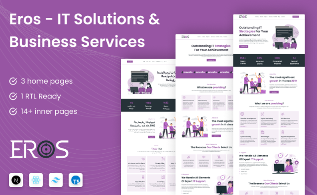 IT Solutions And Business Services Multipurpose Responsive Template Website Template