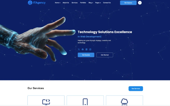 ITAgency | Multipurpose IT Solutions and Business Services Responsive Website Template
