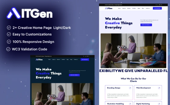 ITGen – Creative Agency HTML5 Bootstrap5 Template