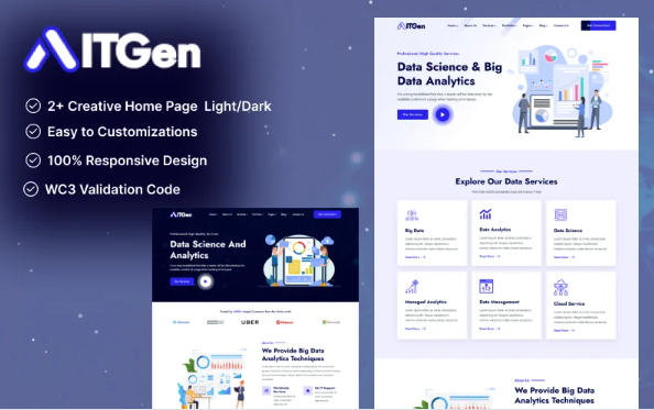 ITGen – Data Science & Data Analytics HTML5 Bootstrap5 Template