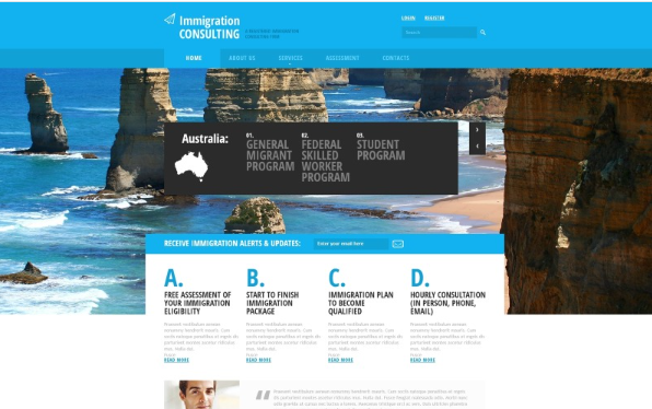 Immigration Consulting Responsive Website Template