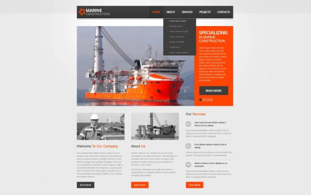 Industrial Responsive Website Template