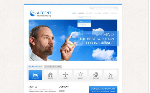 Insurance Responsive Website Template