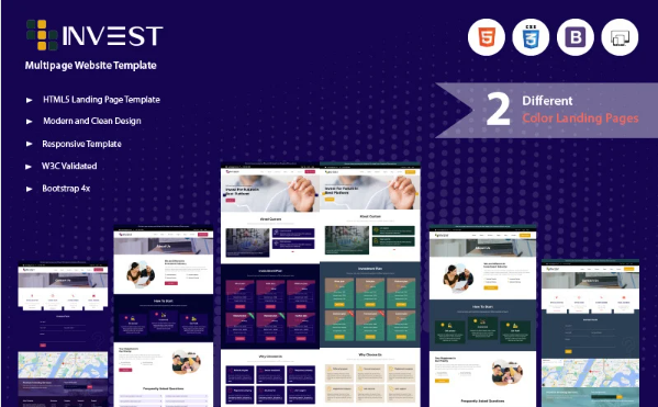 Investments – HTML Website Template — Template by Templatemonster