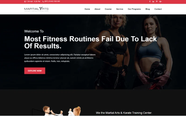 Karate Martial Art & Sports Club Html Template — Template by Templatemonster