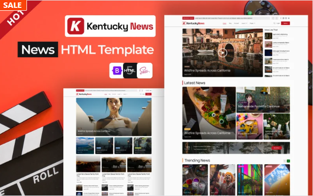 Kentucky News - News, Blog & Magazine HTML Template Website Template