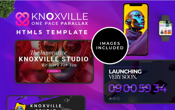 Knoxville Creative Agency HTML5 Template For Startups Business — Template by Templatemonster