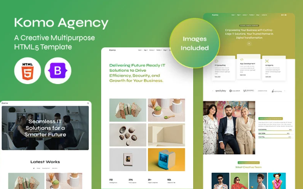 Komo – A Creative Multipurpose HTML5 Template — Template by Templatemonster