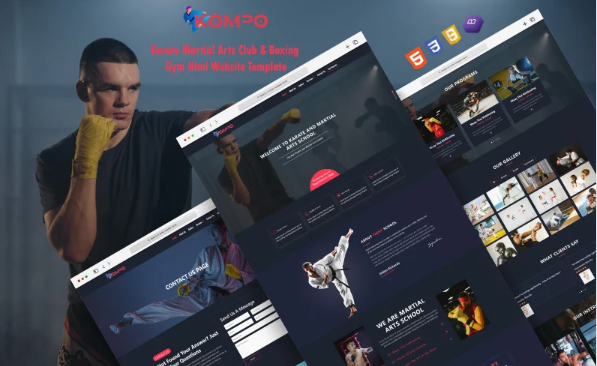 Kompo – Karate Martial Arts Club & Boxing Gym Html Website Template — Template by Templatemonster