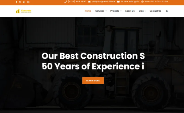 Koncrete Construction Service Html Template