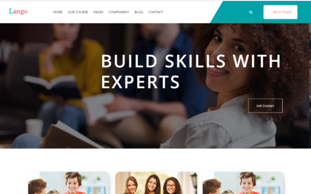 Lango - Language School, University,Online Training HTML Template Website Template