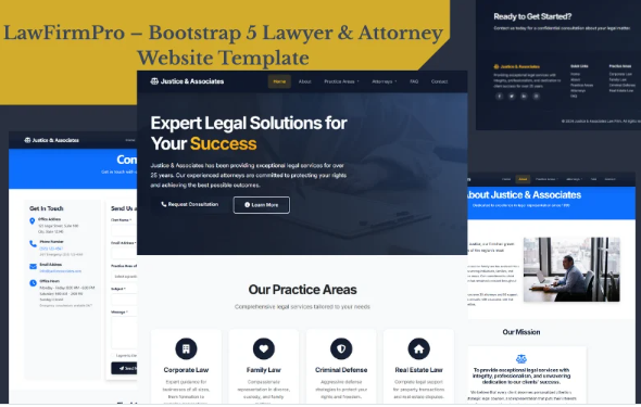 LawFirmPro – Bootstrap 5 Lawyer Attorney Website Template