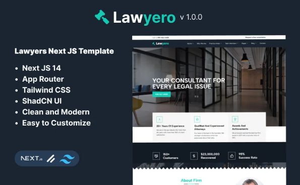 Lawyero – Next JS Template for Lawyers — Template by Templatemonster