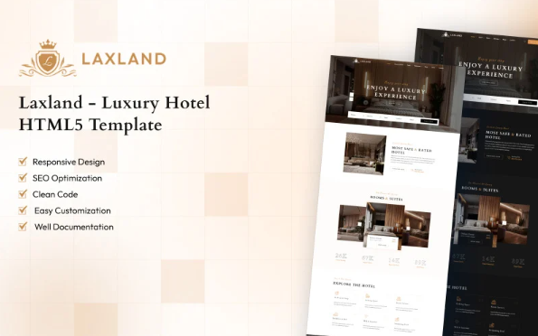 Laxland – Luxury Hotel HTML5 Template — Template by Templatemonster