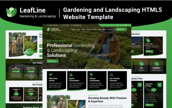LeafLine – Gardening & Landscaping HTML5 Website Template
