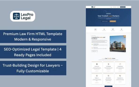 LexPro Legal Modern And Professional Law Firm HTML Template — Template by Templatemonster
