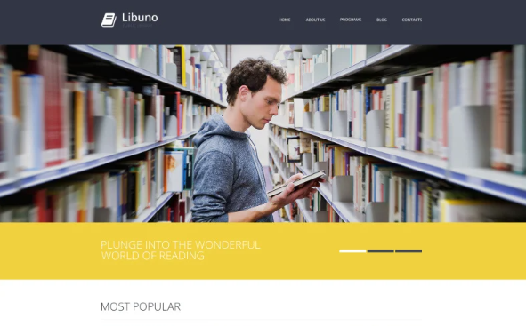 Library Responsive Website Template