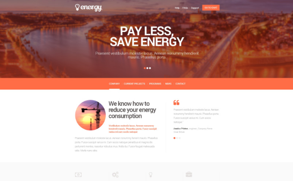 Lighting & Electricity Responsive Website Template