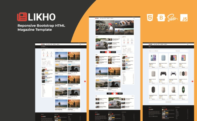 Likho - Responsive Magazine Website HTML Template Website Template