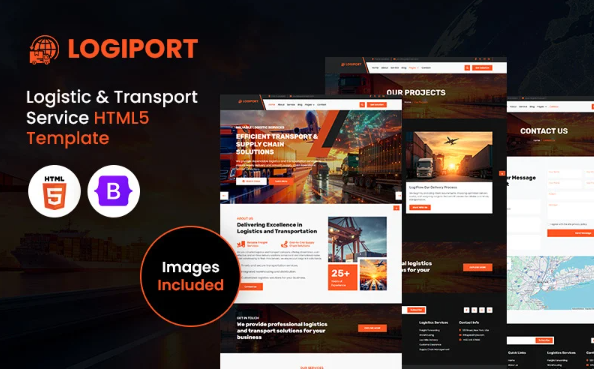 Logiport – Logistic & Transport Service HTML5 Template — Template by Templatemonster