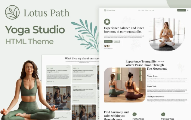 Lotus Path - Yoga & Fitness Studio HTML Website Template