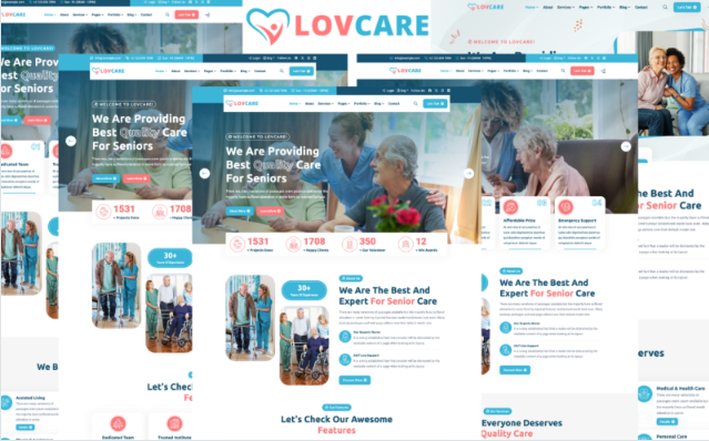 Lovcare - Senior And Elderly Care HTML5 Template Website Template
