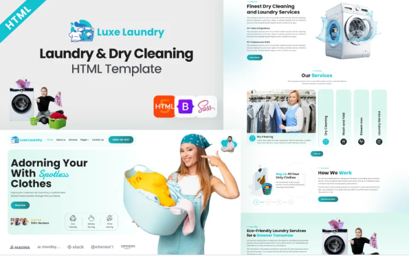 Luxe Laundry – Dry Cleaning and Laundry Services HTML Template — Template by Templatemonster