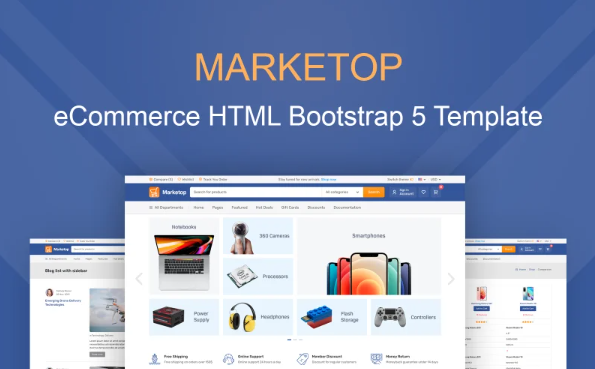 Marketop – eCommerce Electronic Store HTML Bootstrap 5 Website Template — Template by Templatemonster