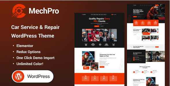 Mechpro – Car Service & Repair WordPress Theme