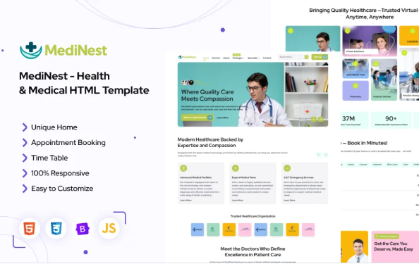 MediNest – Modern Medical and Healthcare HTML Template