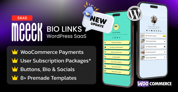 Meeek – Bio Links SaaS (WordPress)