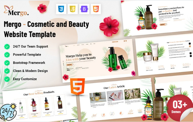 Mergo - Cosmetic and Beauty Website Template