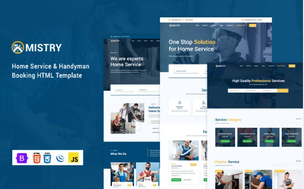 Mistry – Handyman Service & Home Repair HTML Template — Template by Templatemonster