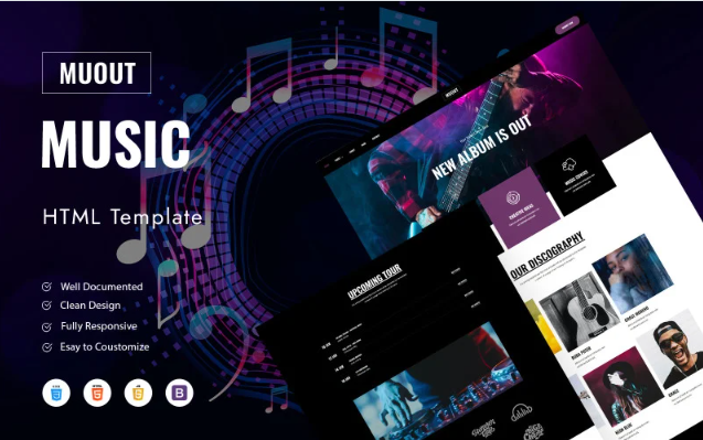 Muout – Music Festival HTML Template Website Template