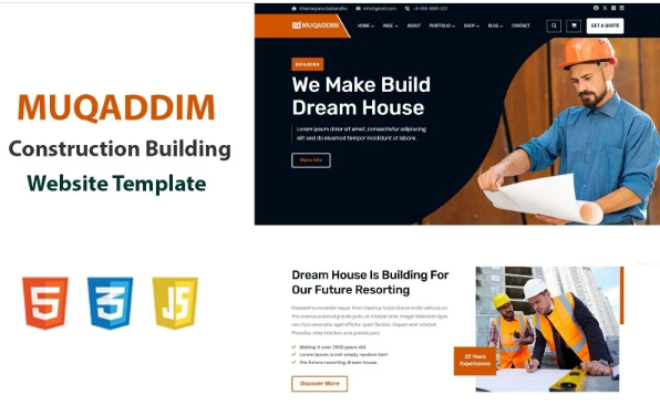 Muqaddim – Construction & Architecture Building Website Template