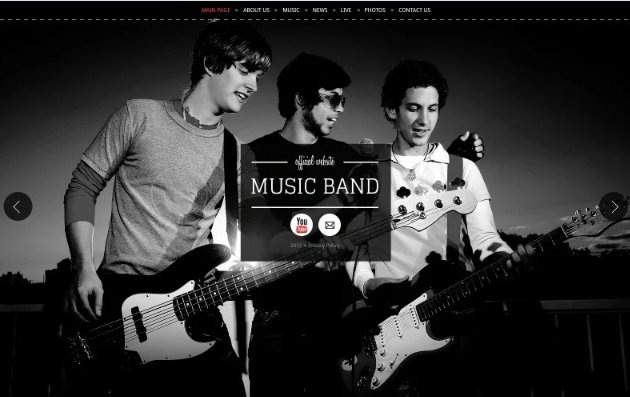 Music Band Website Template