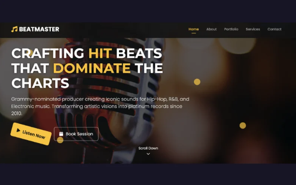 Music Producer Agency HTML Website Template