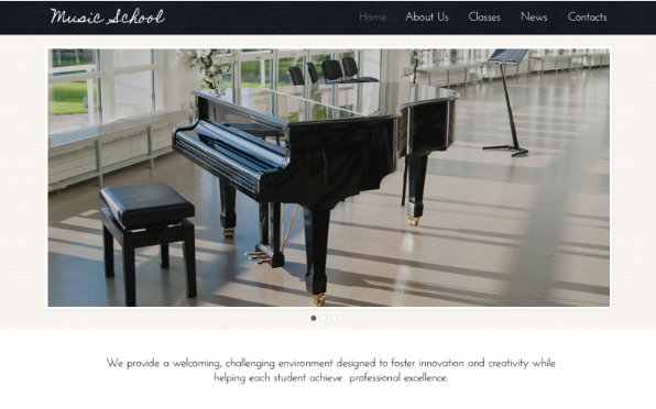 Music School Responsive Website Template