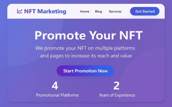 NFT Marketing - HTML template for an NFT marketing agency website