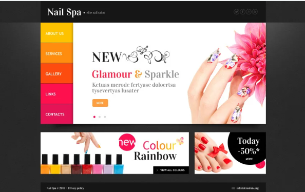 Nail Salon Website Template