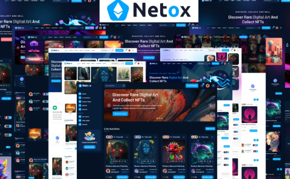 Netox – NFT Marketplace HTML5 Template — Template by Templatemonster