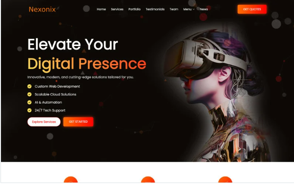 Nexonix | Business Services and IT Solutions Multipurpose Responsive Website Template — Template by Templatemonster
