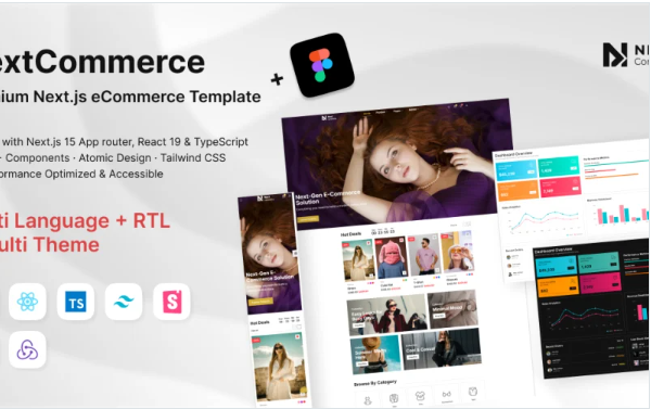 NextCommerce – Premium Next.js eCommerce Template + Admin Dashboard + Figma