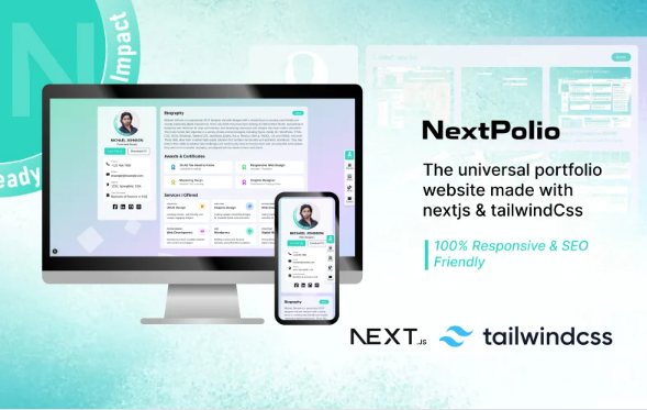 NextPolio – Modern Nextjs TailwindCSS Portfolio Website Template — Template by Templatemonster