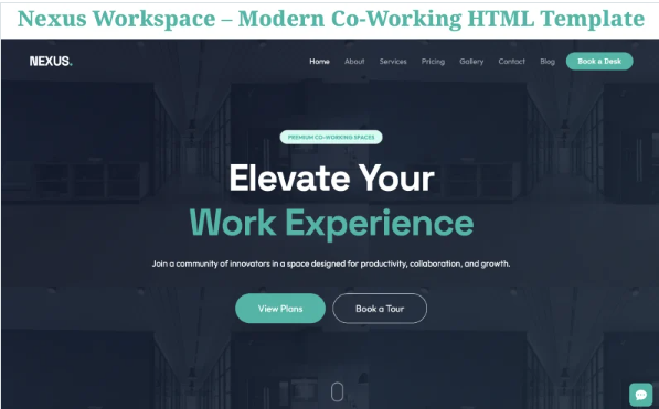 Nexus Workspace – Modern Co-Working HTML Template