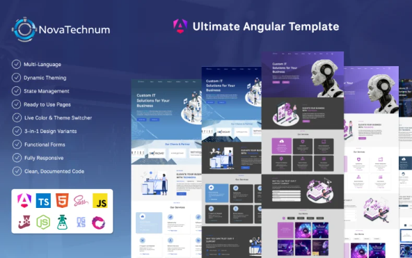 NovaTechnum - Multi-Language, Dynamic Theming and Ready-to-Use Angular Website Template
