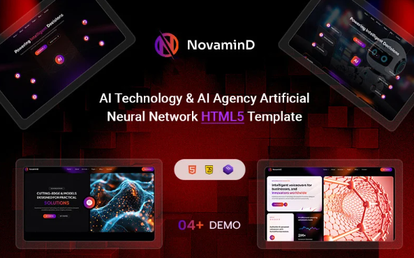 NovaminD – AI Technology and AI Agency Artificial Neural Network HTML5 Template