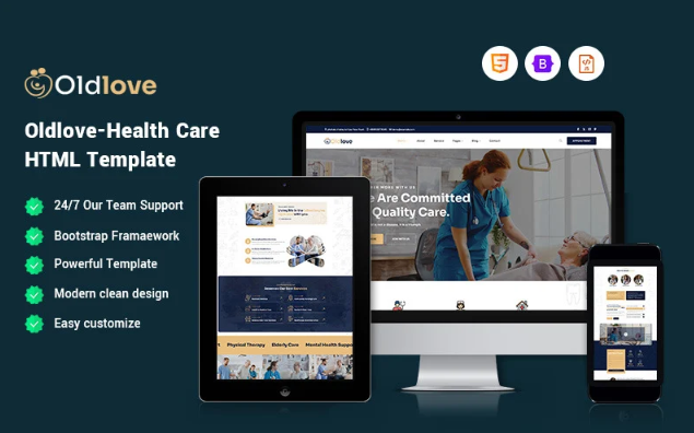 Oldlove - Health Care Website Template